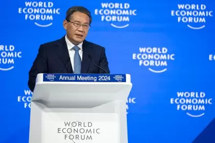 El primer ministro de China, Li Quang, en Davos,
