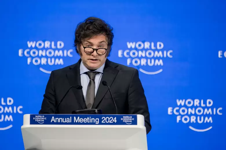 Javier Milei en Davos