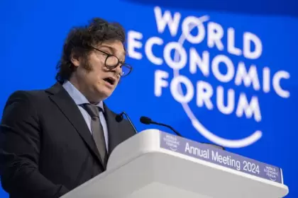 Javier Milei en el Foro de Davos.