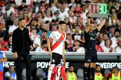 Franco Mastantuono ingres a los 19 minutos del segundo tiempo por Facundo Colidio