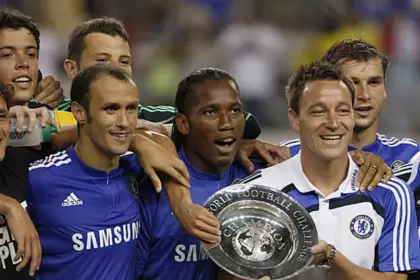 Franco Di Santo (el primero de arriba a la izquierda) jug con estrellas como Didier Drogba y John Terry en el Chelsea