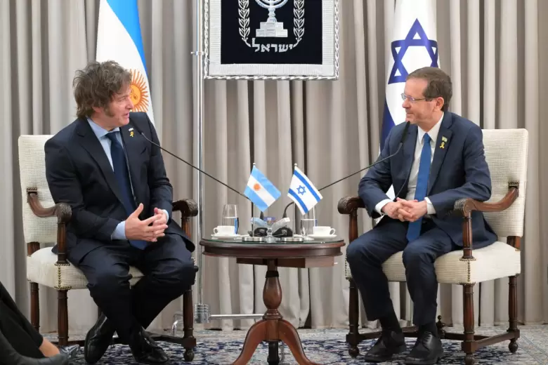 Javier Milei se reuni con el Presidente de Israel, Isaac Herzog,
