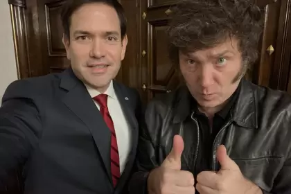 Milei y Rubio en una selfie que compartió en X el senador.