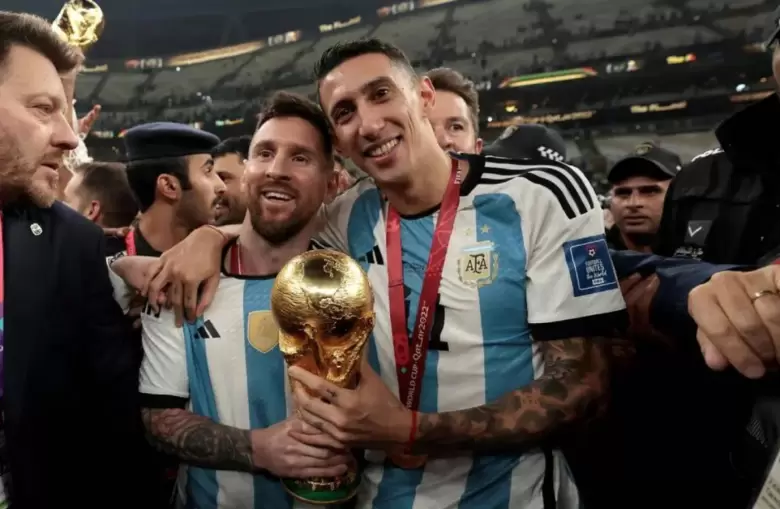 Lionel Messi y Angel Di Mara