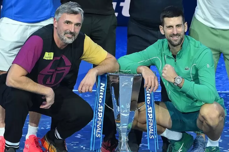 Goran Ivanisevic y Novak Djokovic