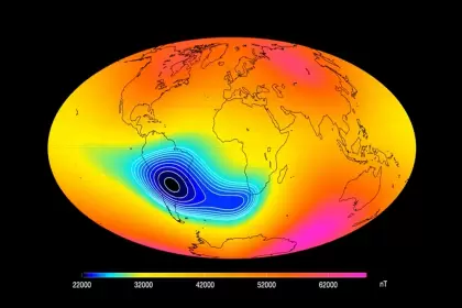 Alerta de la NASA: una extraa anomala crece en el campo magntico de la Tierra y podra afectar las comunicaciones