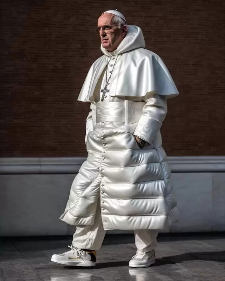 Una de las imgenes elaboradas con IA que ms controversia gener en el ltimo tiempo fue la del Papa con un abrigo muy moderno.