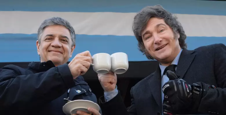 Jorge Macri junto a Javier Milei.