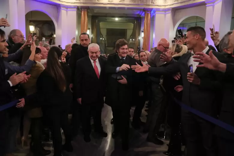 Javier Milei en la Bolsa de Buenos Aires