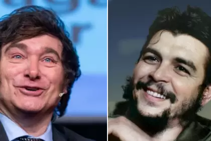 Javier Milei y Ernesto "Che" Guevara.