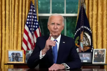 Joe Biden grab un mensaje explicando su decisin