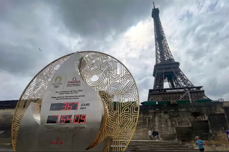 El Reloj de Conteo Regresiva se inspira en el emblema de Pars 2024.