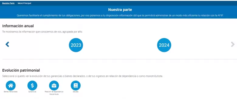 "Nuestra Parte" de AFIP