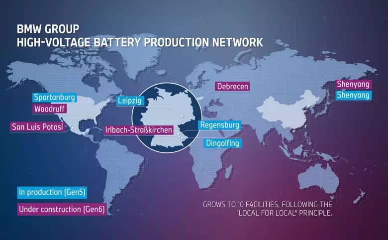 El mapa de las fbricas de bateras de alto voltaje que prepara BMW.