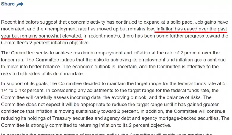 Comunicado de la Fed