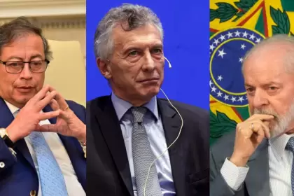 Gustavo Petro, Mauricio Macri y Lula Da Silva.