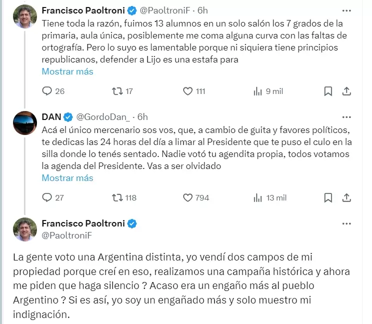 El cruce entre Paoltroni y el "Gordo Dan".