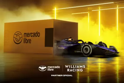 La imagen que eligi Mercado Libre para el anuncio de su desembarco en Williams Racing.