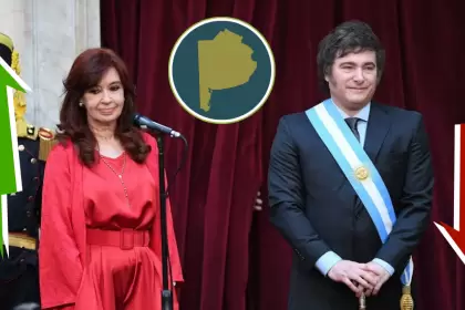 Cristina Fernndez y Javier Milei.