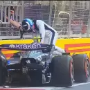 GP de Azerbaiyn: Franco Colapinto choc su Williams contra el muro en la primera prctica en el circuito de Bak