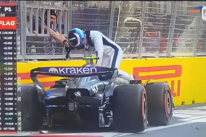 Franco Colapinto choc su Williams contra el muro en la primera prctica del GP de Azerbaiyn