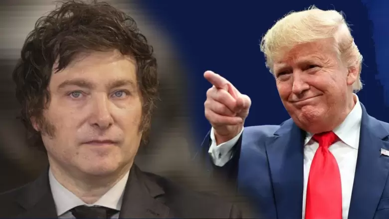 Javier Milei y Donald Trump.
