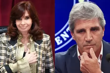 Cristina Kirchner y Luis Caputo.