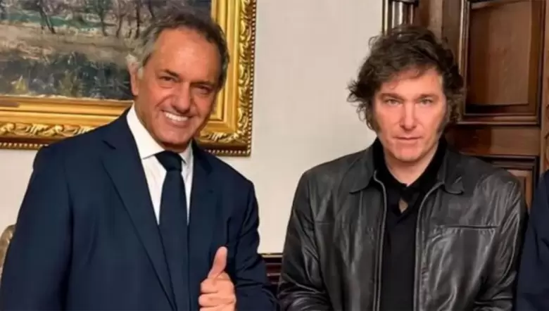Javier Milei y Daniel Scioli