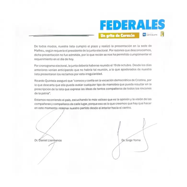 El mensaje de Ricardo Quintela
