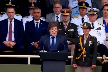 Javier Milei: "Hace once meses decidimos decirle no al garantismo barbárico para decirle sí al orden cívico"