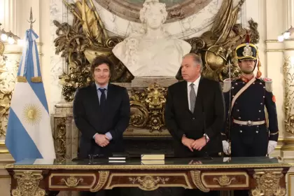 El presidente Milei le toma juramento a Gerardo Werthein, el nuevo canciller