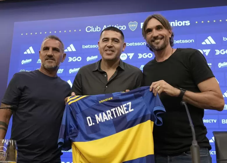 Raúl Cascini, Juan Román Riquelme y Diego Martínez