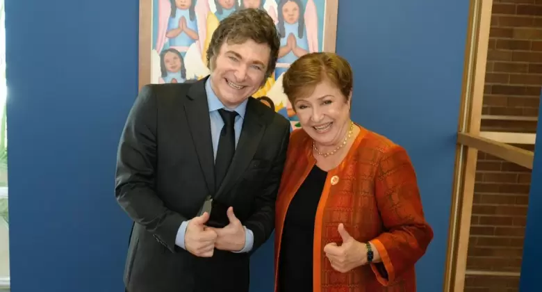 Javier Milei se reunió con la titular del FMI, Kristalina Georgieva