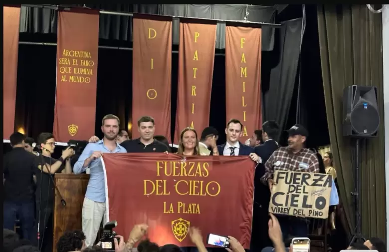 El Gordo Dan presentó "Las Fuerzas del Cielo", el "brazo armado" de La Libertad Avanza.