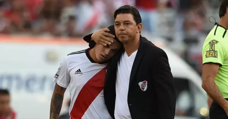 Juan Fernando Quintero y Marcelo Gallardo