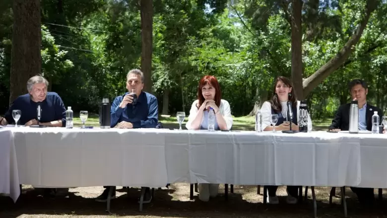 Máximo Kirchner, Sergio Massa, Cristina Fernández y Axel Kicillof