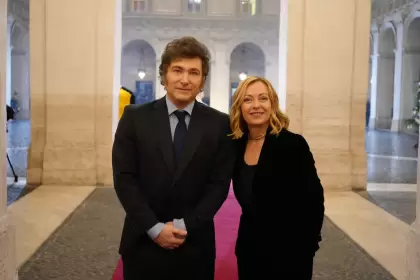 Javier Milei y Giorgia Meloni