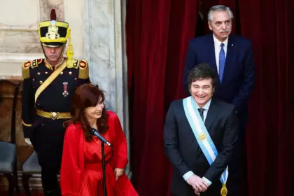 Javier Milei, el día de su asunción.