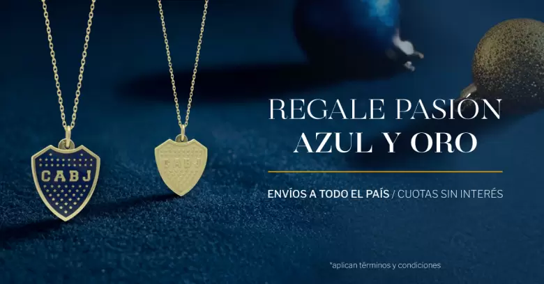 El oro y el fútbol: se lanzó la joyería oficial de Boca Juniors.