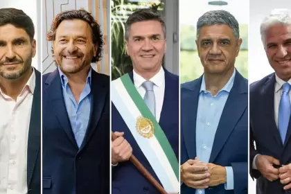 Maximiliano Pullaro, Gustavo Sáenz, Leandro Zdero, Jorge Macri y Claudio Poggi