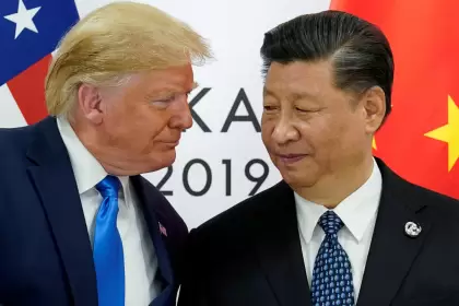 El presidente de Estados Unidos, Donald Trump, junto al presidente chino, Xi Jinping