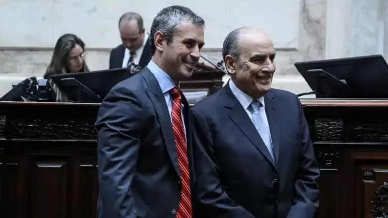 El líder de Diputados, Martín Menem, y el jefe de Gabinete, Guillermo Francos