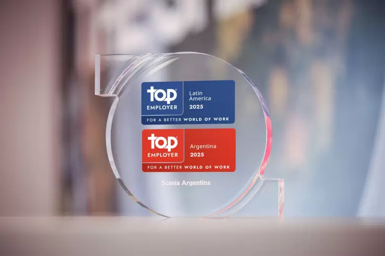 Scania Argentina recibió la certificación "Top Employer" por cuarto año consecutivo.