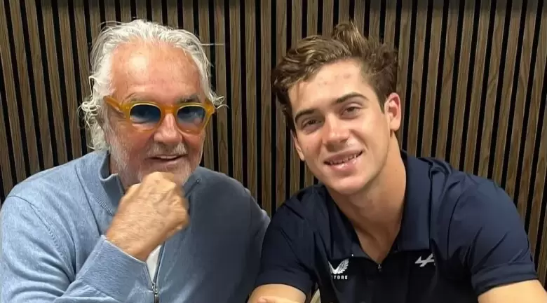 Flavio Briatore y Franco Colapinto