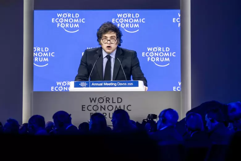 Javier Milei en Davos