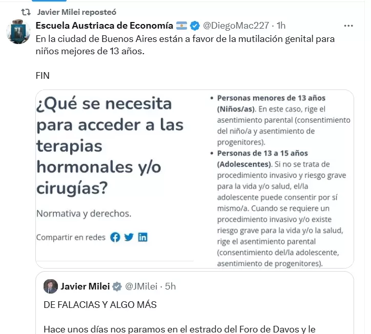 Milei va por Macri.