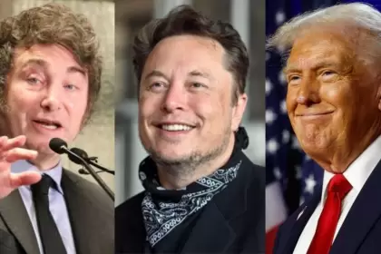 Javier Milei, Elon Musk y Donald Trump