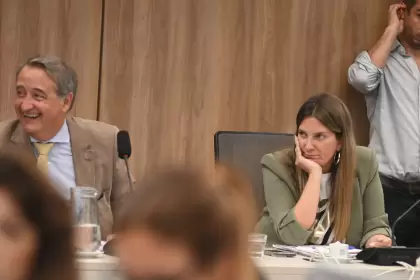 Nicolas Mayoraz y Silvia Lospennato, en el plenario de comisiones por Ficha Limpia.
