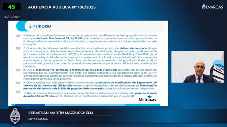 El Director Comercial de MetroGAS, Sebastián Mazzucchelli