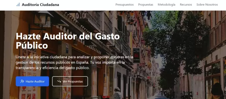 La home del sitio.